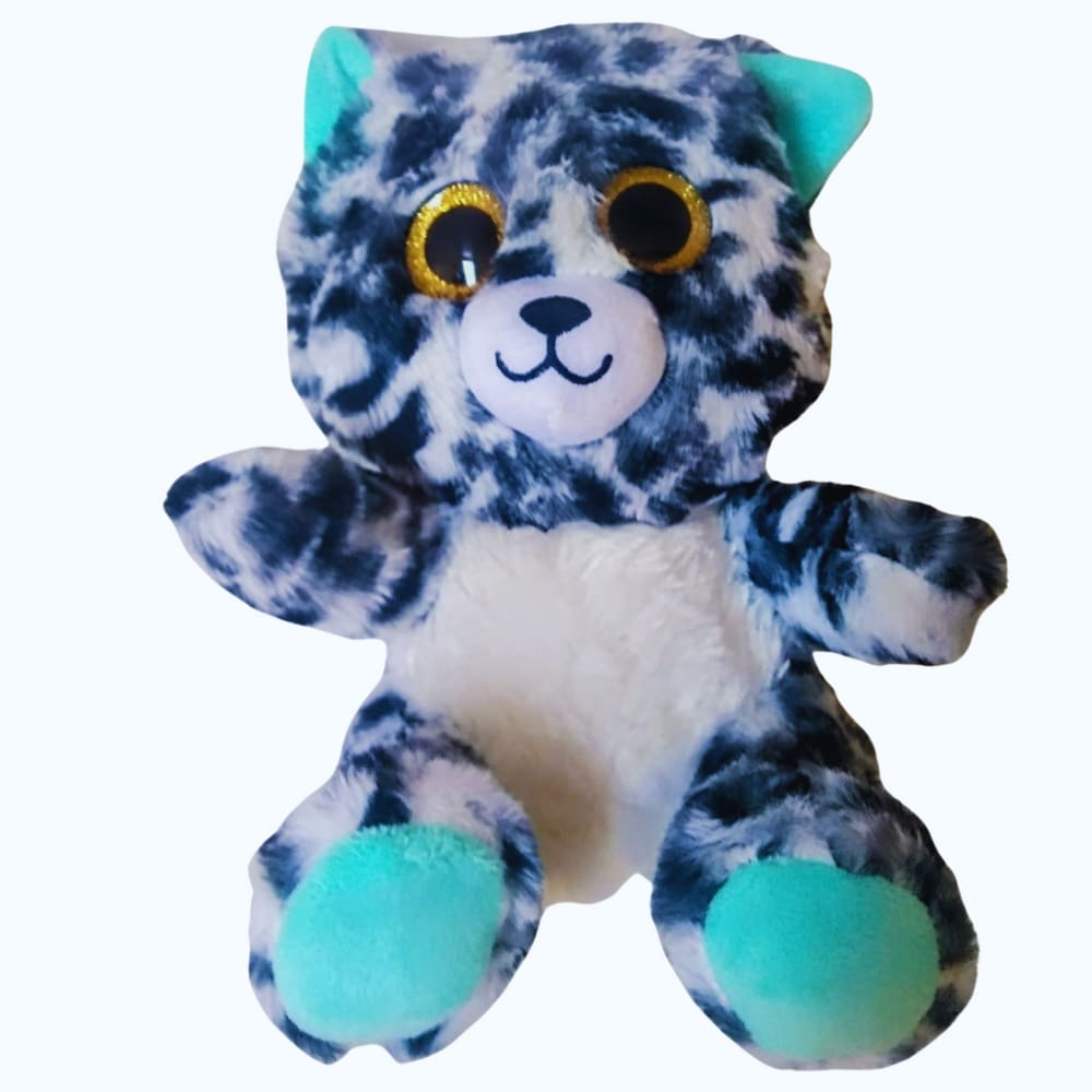 Brinquedo Pelucia Ursinho Olho de Vidro 25cm para Criança Presente Decoração