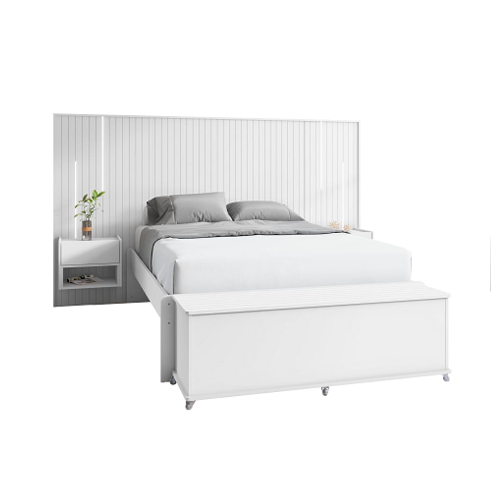 Baú Banco Luca Branco - Casa D Móveis