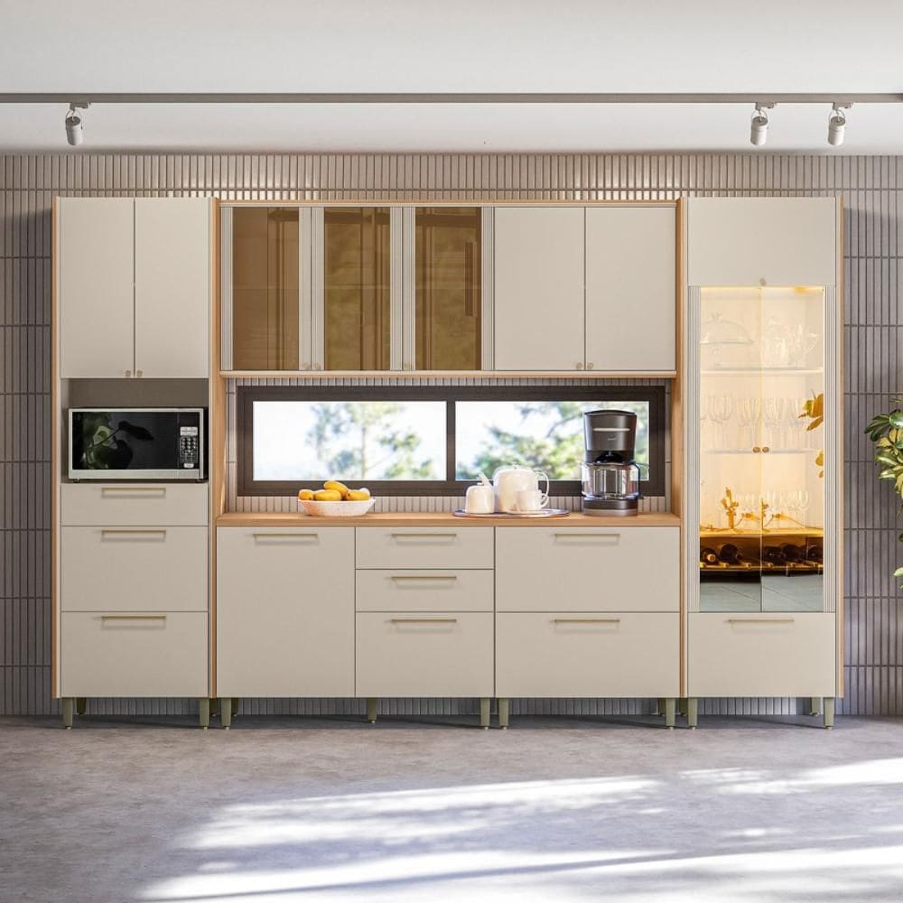 Jogo de Cozinha Compacta Atenas Jequitiba Off White