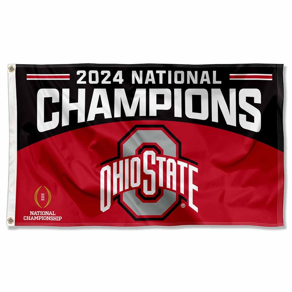 Bandeira: Campeões do Futebol Universitário do Ohio State Buckeyes 2024