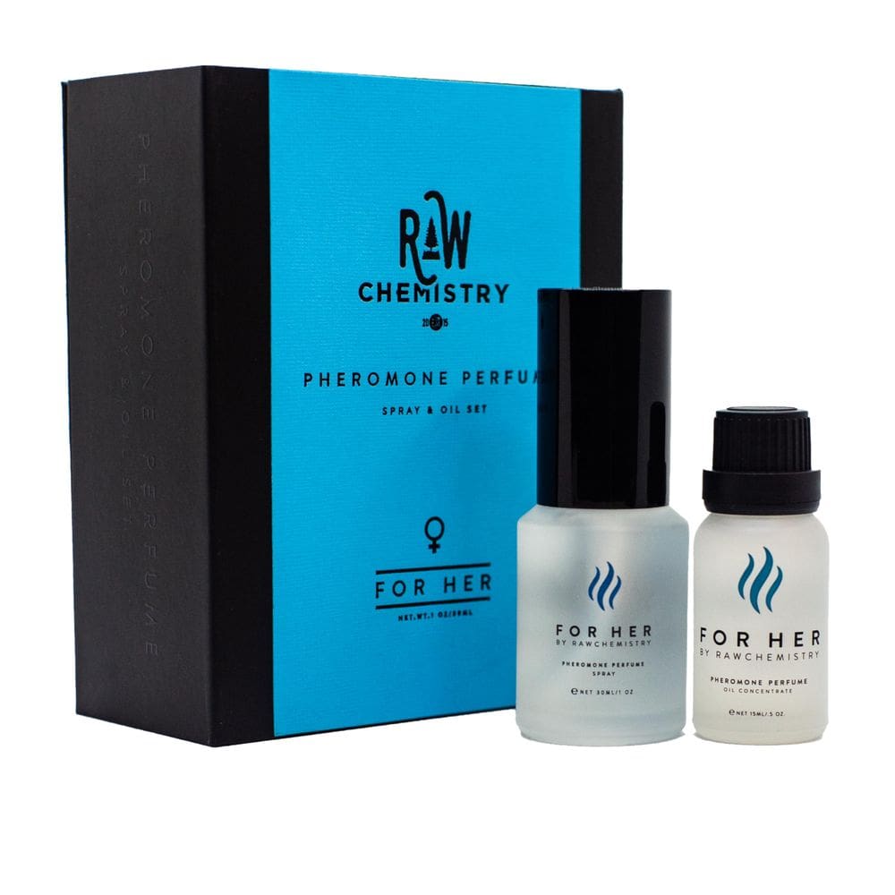 Conjunto de presentes de perfume RawChemistry For Her com feromônio 30 ml
