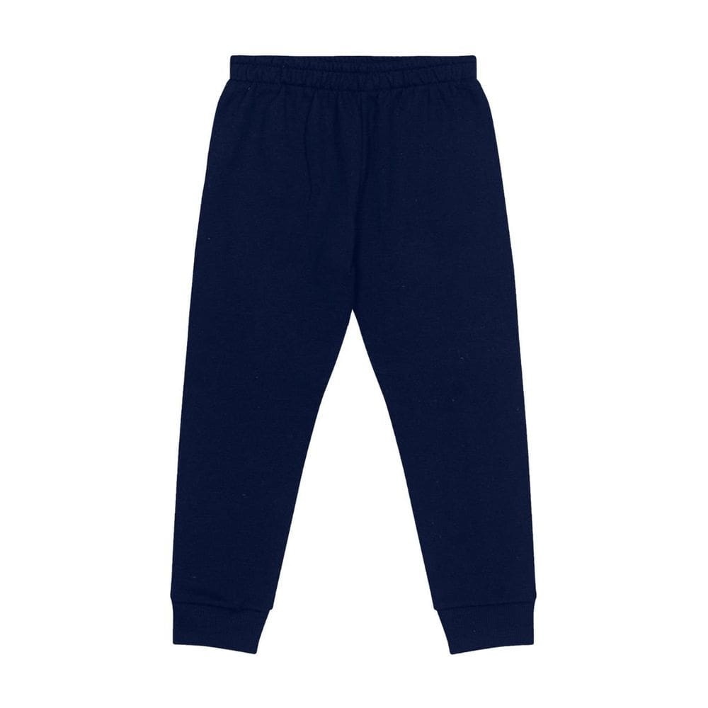 Calça Moletom Flanelado com Punho Infantil Unissex Cores Kyly 123