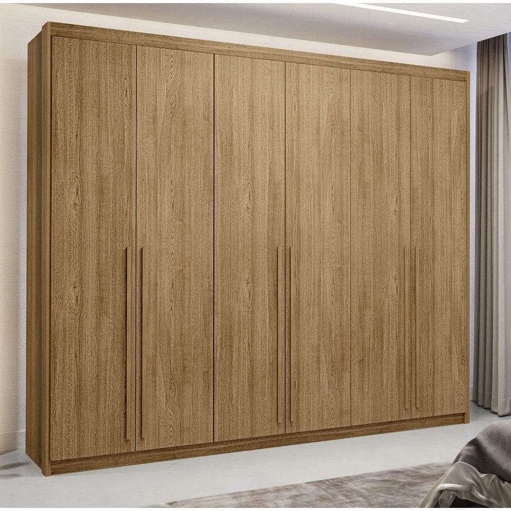 Roupeiro Dubai Majestic com 3 Gavetas Nature Vila Rica