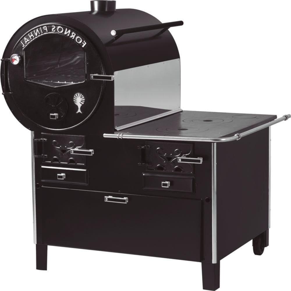 Forno Acoplado Prime Preto Com Caixa Chapa Ff Na Dir N1