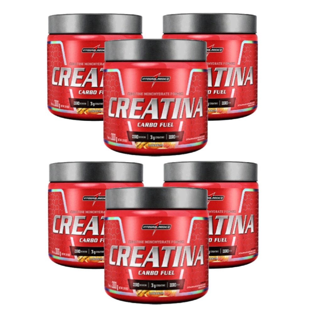 Kit Creatina Carbo Fuel (300g) Integralmedica Laranja - 6 Unidades