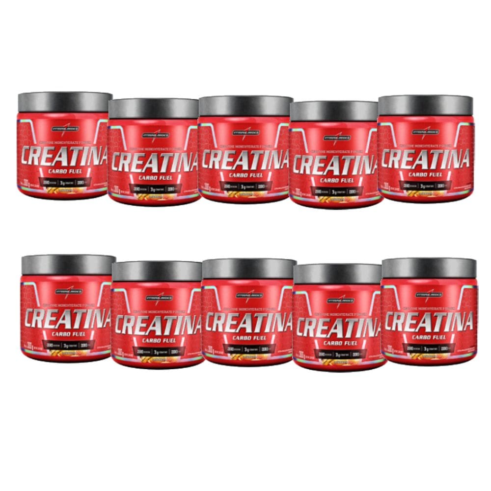 Kit Creatina Carbo Fuel (300g) Integralmedica Laranja - 10 Unidades