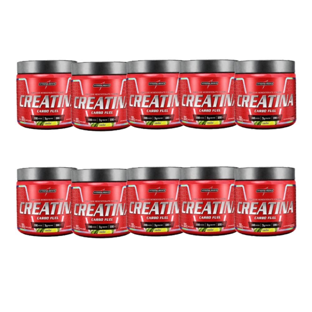 Kit Creatina Carbo Fuel (300g) Integralmedica Limão - 10 Unidades