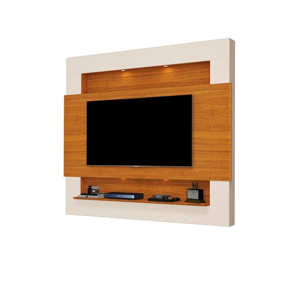 Painel Home Para TV Até 75" Polegadas Milão Freijo/Off White Luapa