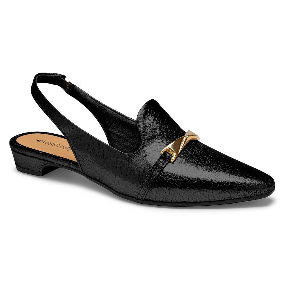 Sapato Slingback Mississipi ME233 Feminino - Preto