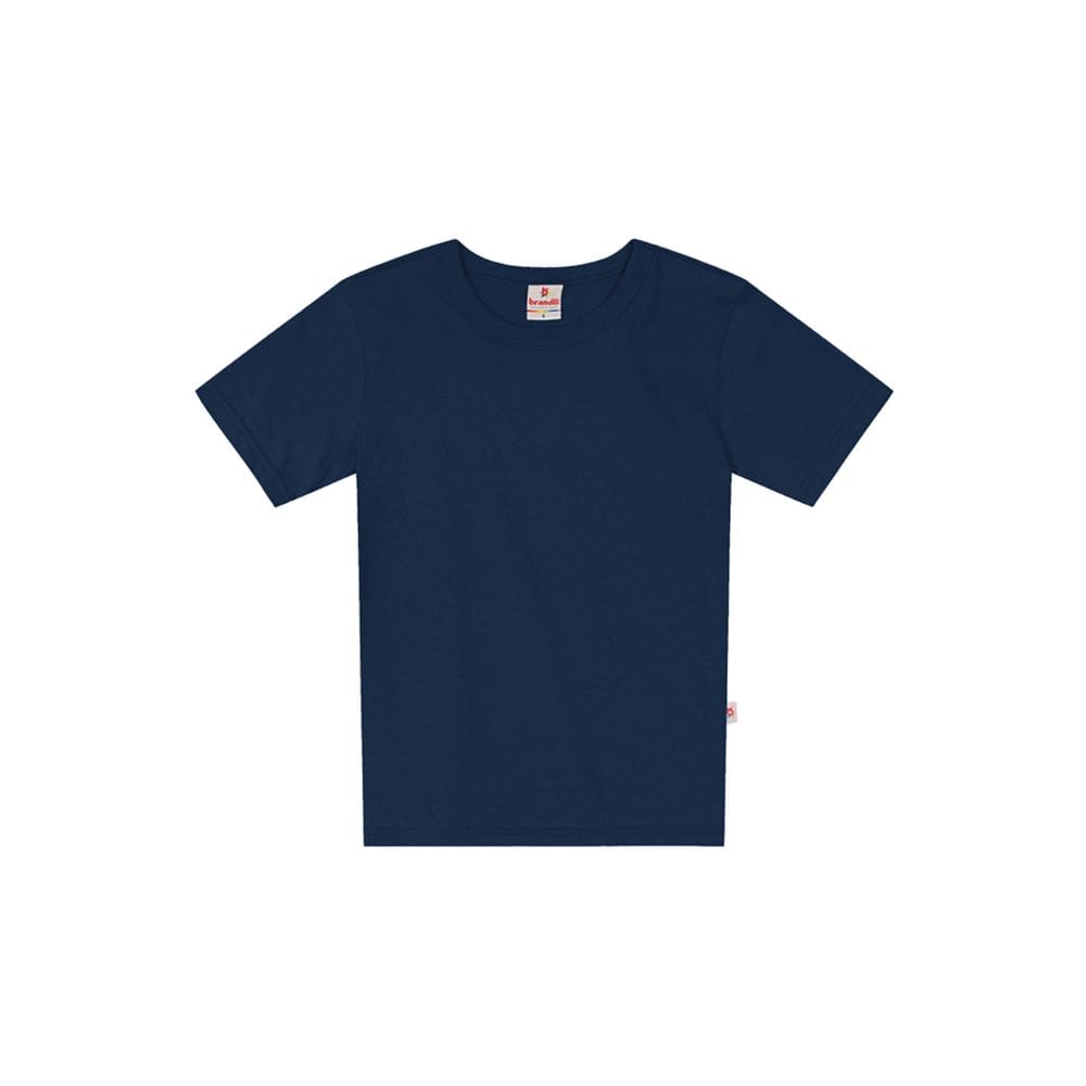 Camiseta Básica Infantil Menino Em Malha Brandili Azul