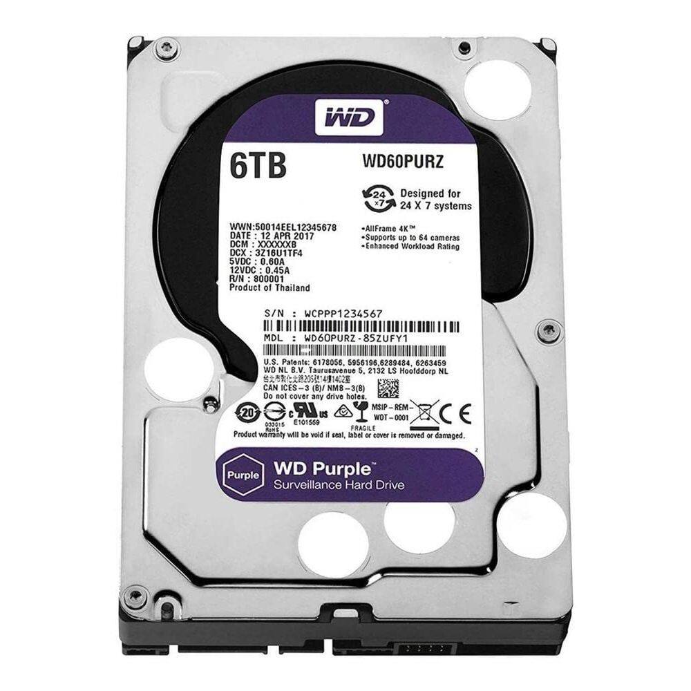 Disco rígido Western Digital WD Purple Surveillance 6TB
