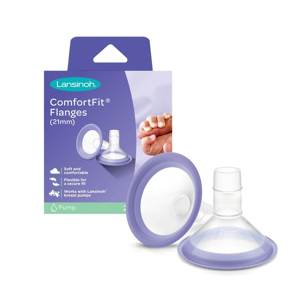 Flanges de bomba de mama Lansinoh ComfortFit, tamanho 21 mm, 2 unidades