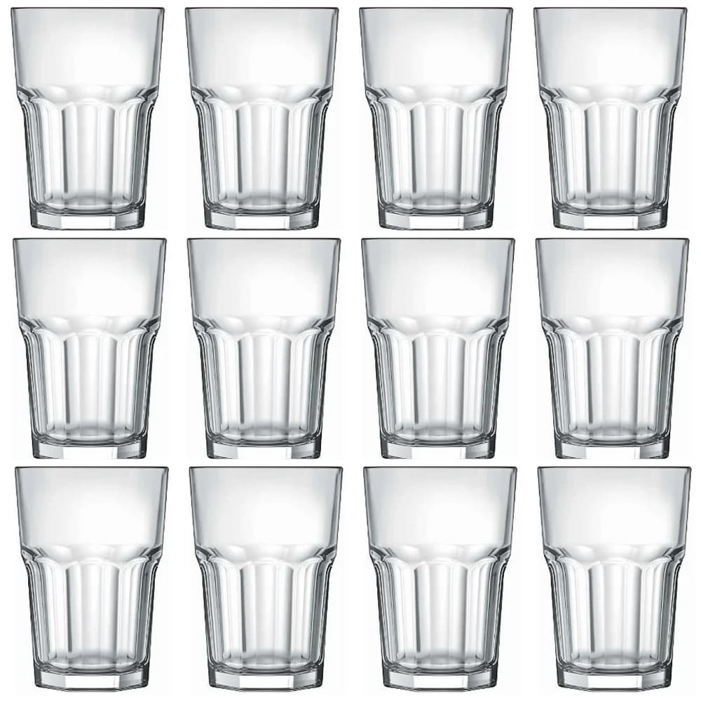 Jogo 12Uni Copos Long Drink Bristol Água Suco Nadir 410ml