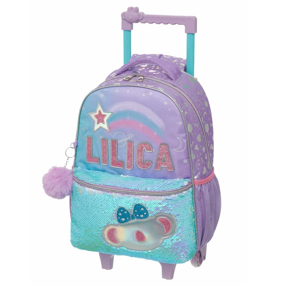 MOCHILA Infantil CARRRINHO RODINHAS LILICA RIPILICA LILÁS