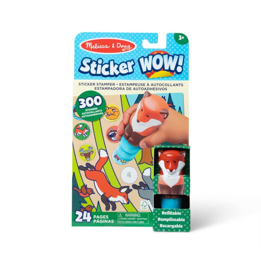 Bloco de atividades e carimbo de adesivos Melissa & Doug Fox