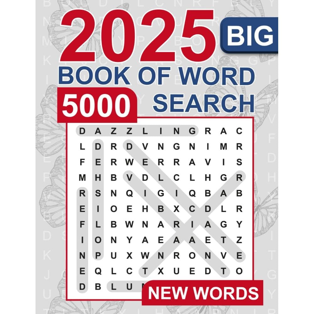 Livro de quebra-cabeças de busca de palavras Big Book of Word Search 5000 palavras