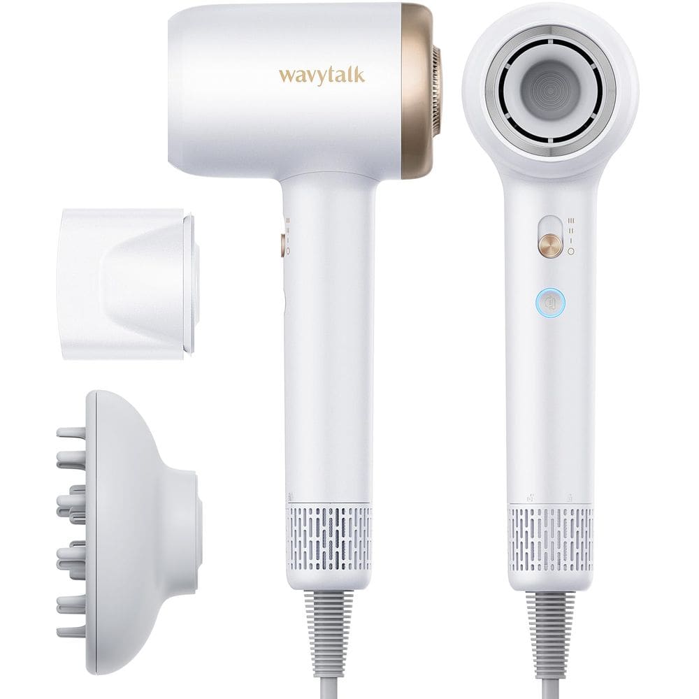 Secador de cabelo Wavytalk Turblow Pro de secagem rápida com difusor branco