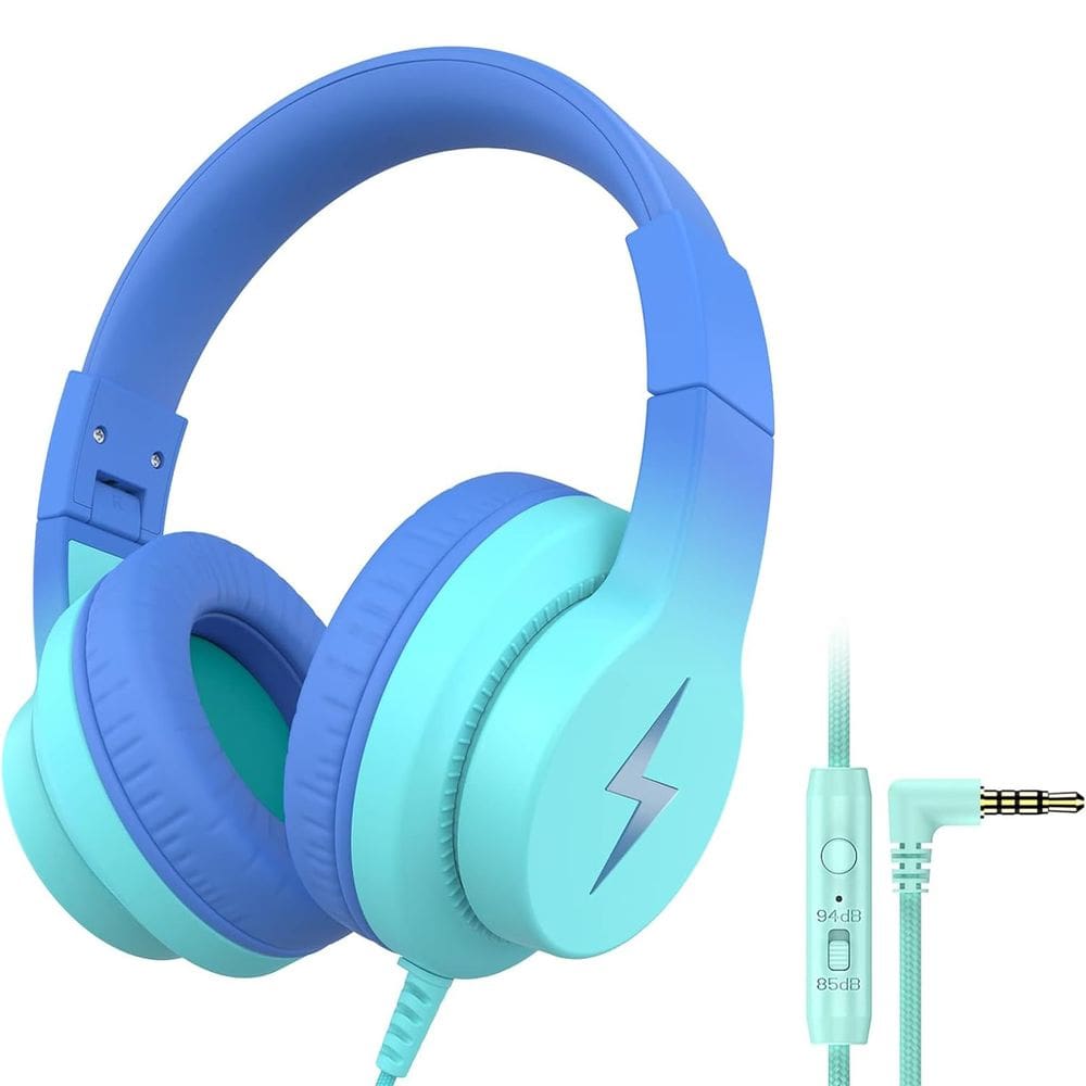 Fones de ouvido Candy Bila Kids Wired com limite de volume do microfone