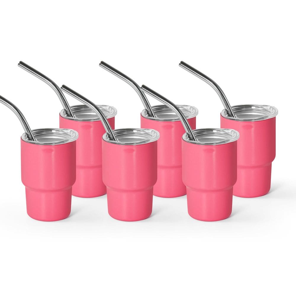 Copo de vidro AGH Mini 90mL em aço inoxidável, pacote com 6