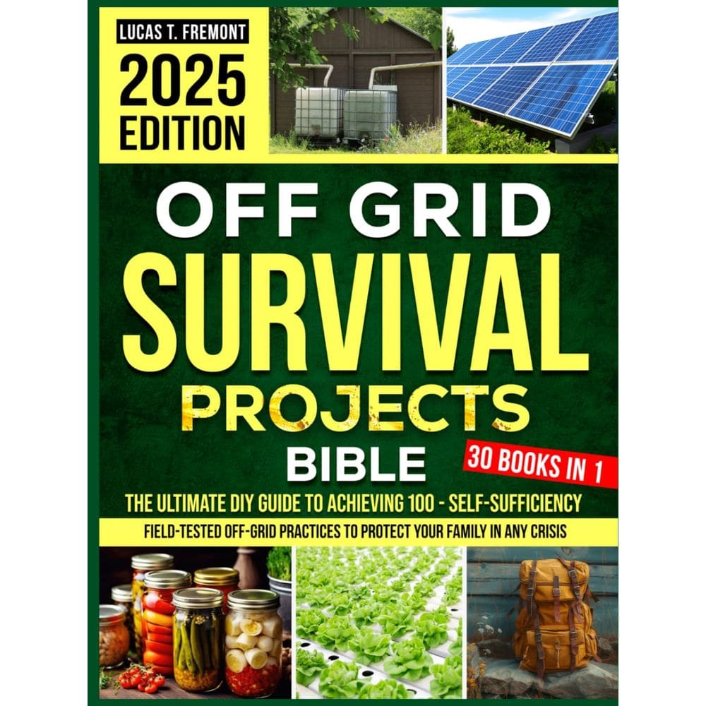 Livro Off Grid Survival Projects Bible DIY 100% autossuficiente