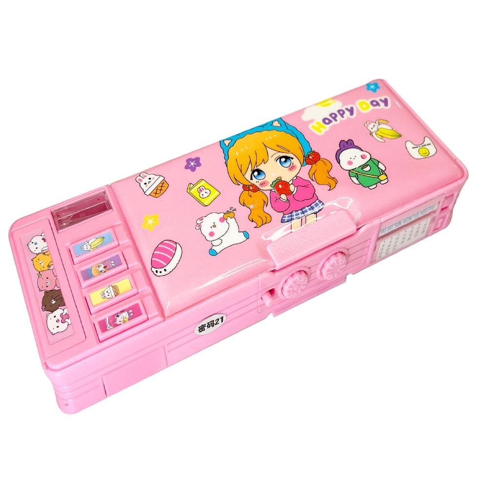 Estojo de lápis LilyBeauty Pop Up Multifuncional para crianças rosa