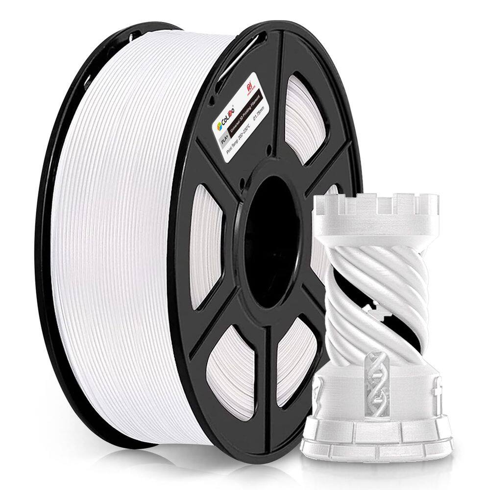Impressora 3D Filament CoLiDo PLA Plus 1,75 mm, 1 kg, bobina branca