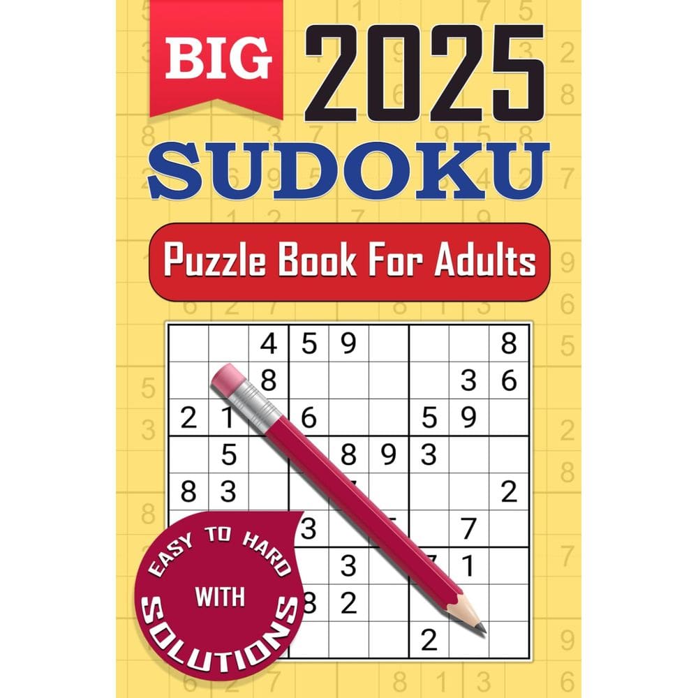 Livro de Sudoku publicado de forma independente em letras grandes para adultos