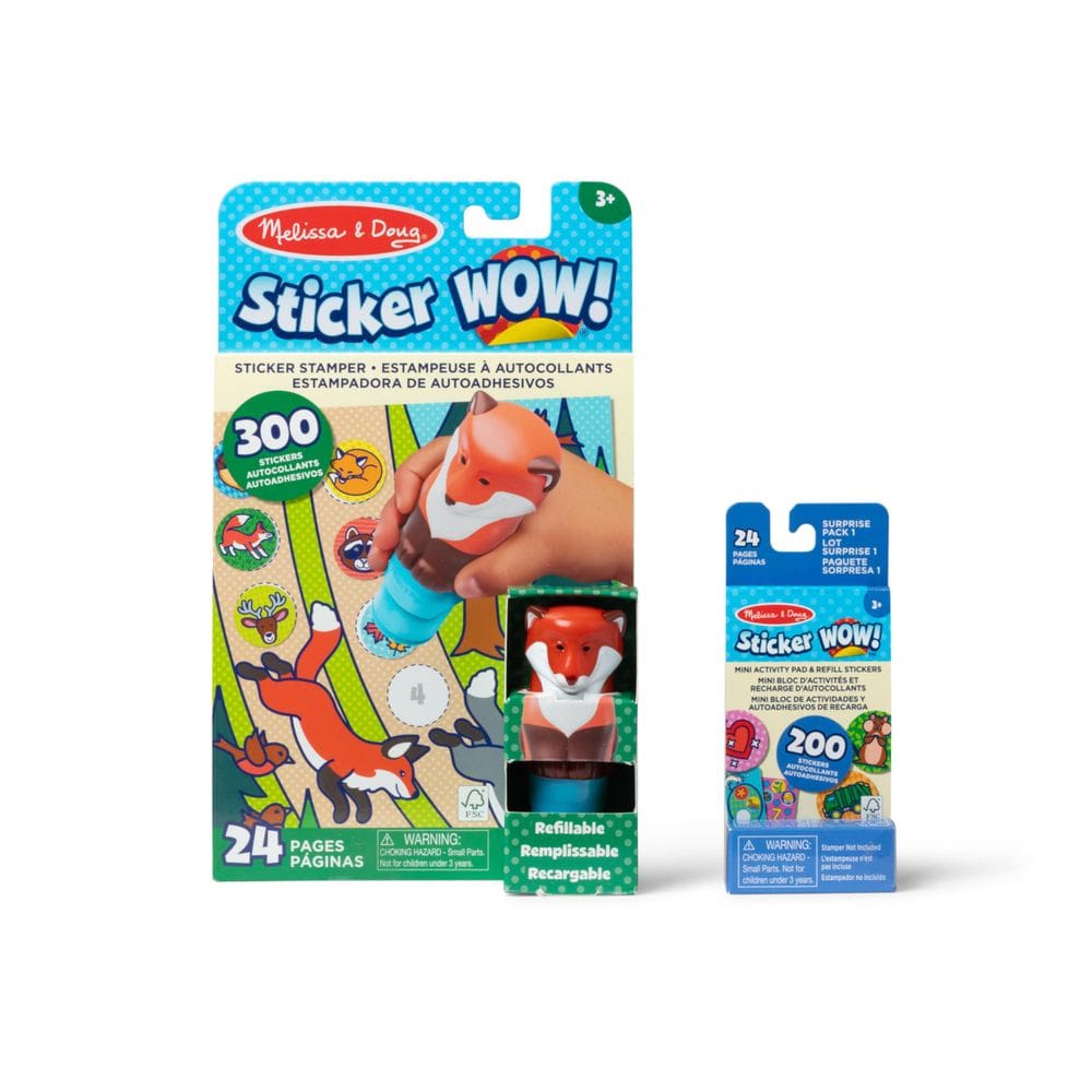 Adesivo Wow! ™ Pacote Fox Melissa e Doug com 500 adesivos