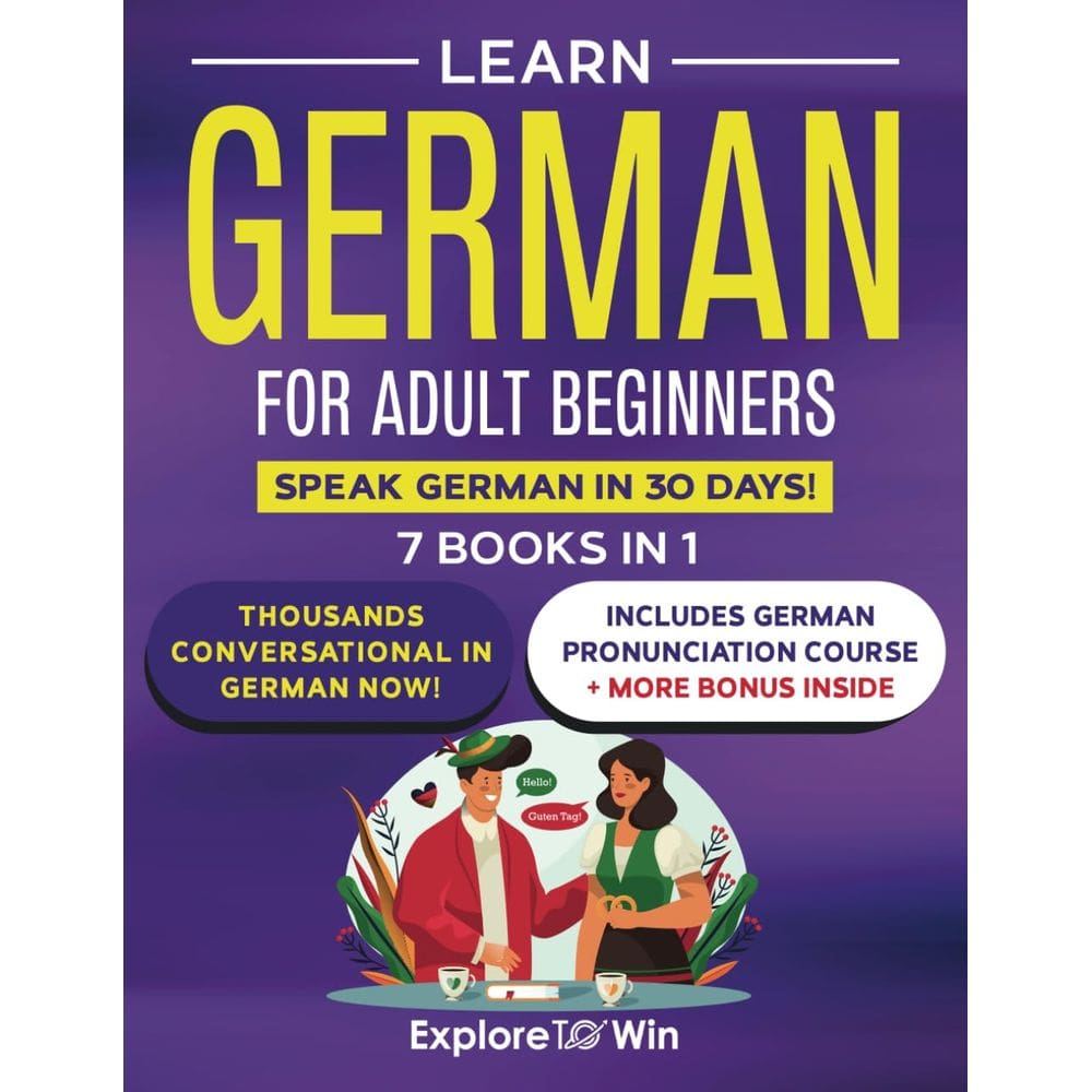 Livro Aprenda alemão para adultos iniciantes: 7 em 1, fale em 30 D