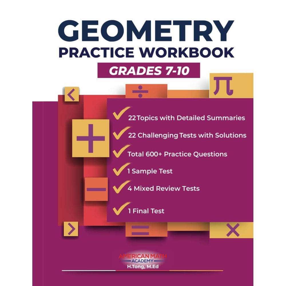 Livro de exercícios publicado de forma independente sobre práticas de geometria SAT e PSA