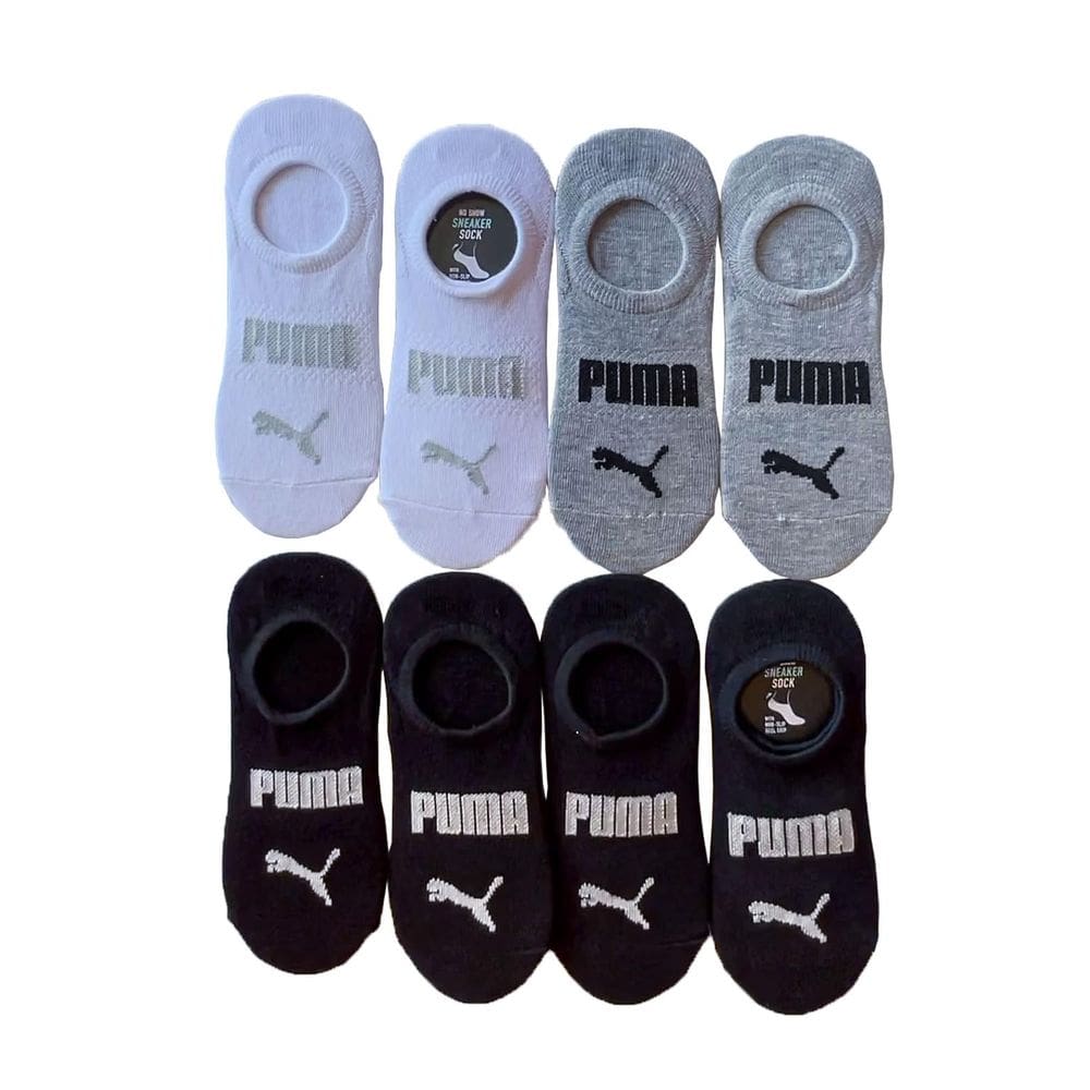 Forro de tênis feminino PUMA, 8 pares (preto, multi)