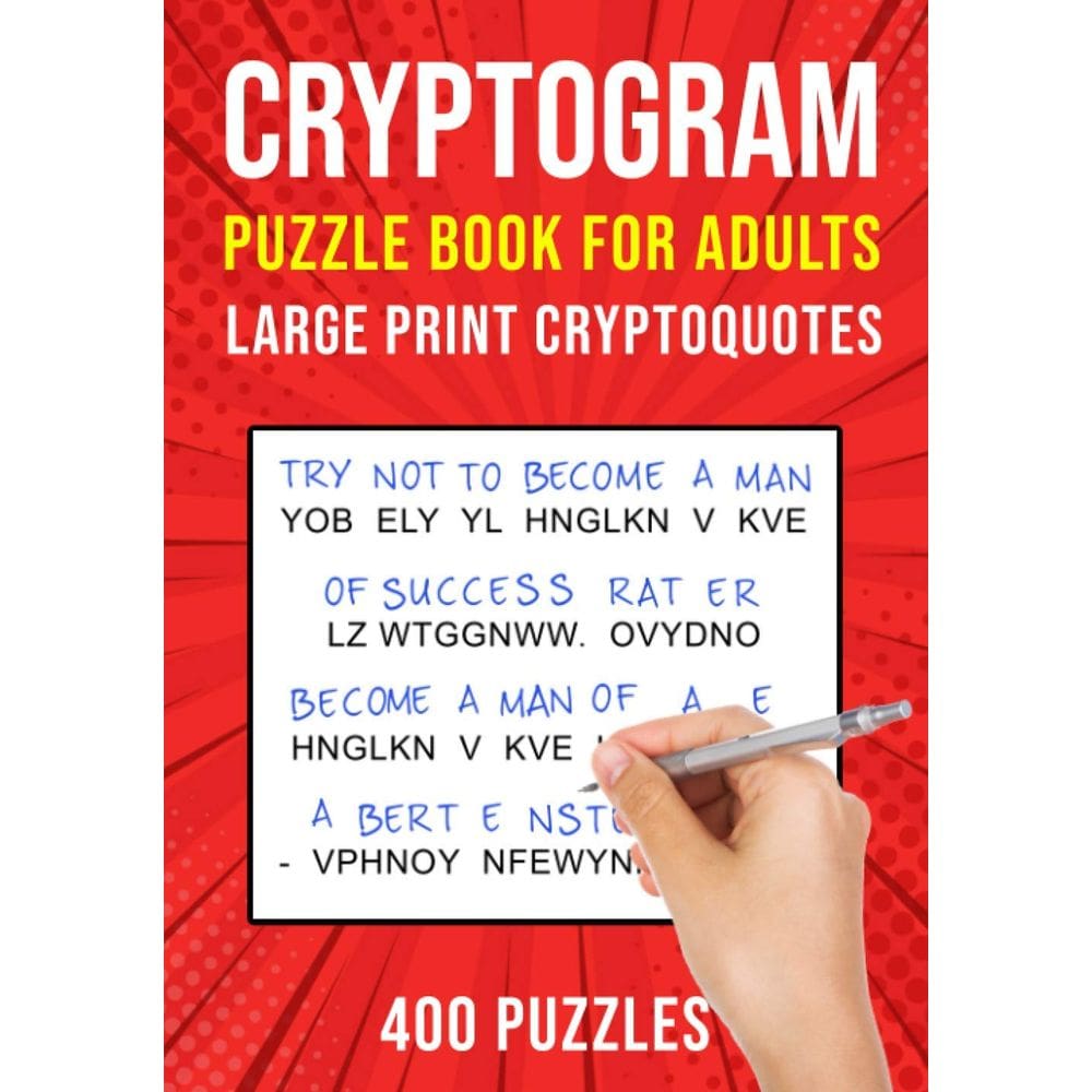 Livro de quebra-cabeças: criptogramas publicados de forma independente para adultos