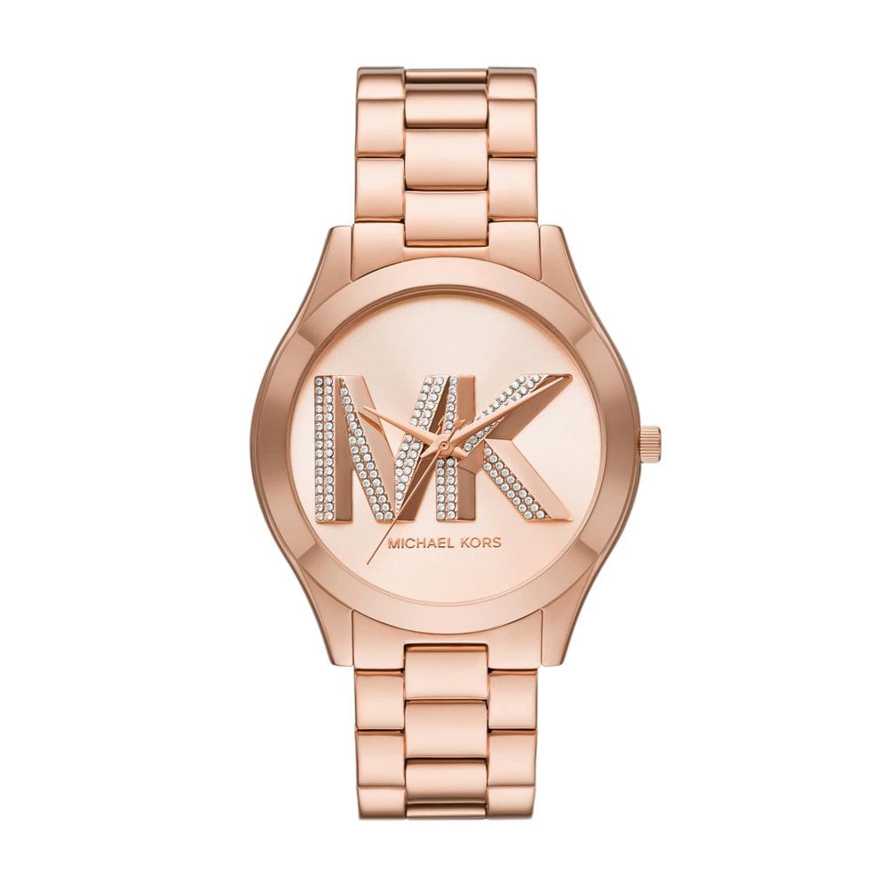 Relógio Michael Kors Slim Runway MK4733 feminino em ouro rosa