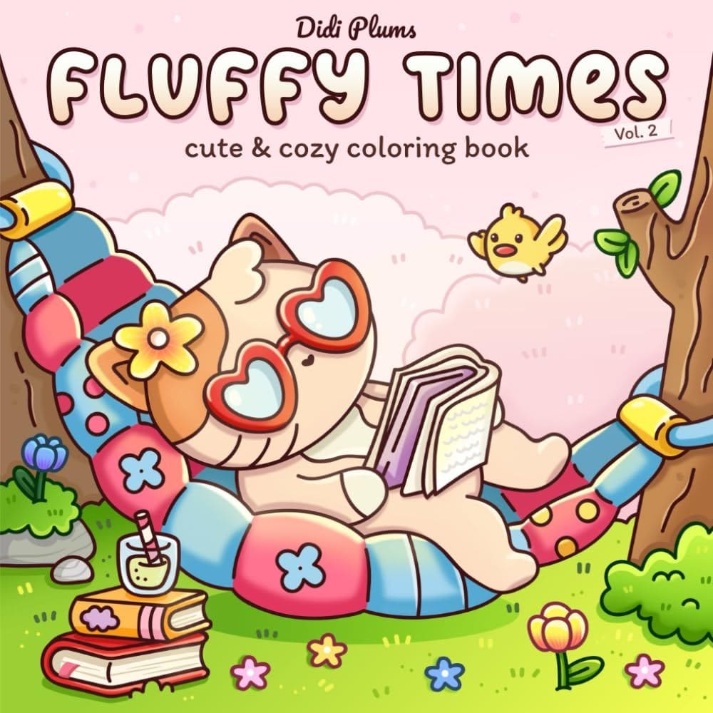 Livro de colorir Fluffy Times Vol. 2 para adultos e adolescentes