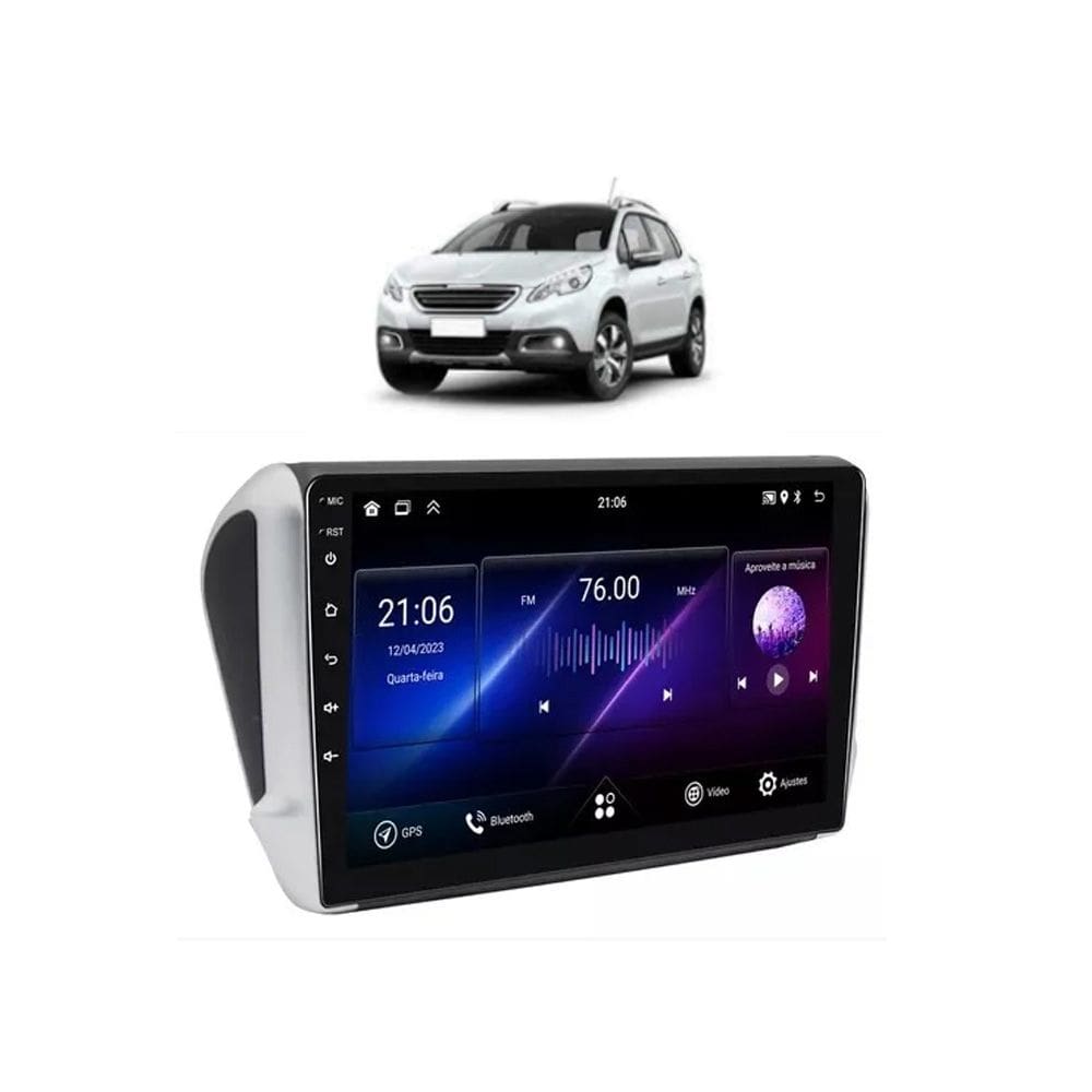 Kit Multimidia Peugeot 2008 Allure Essencial 9 Pol Carplay AndroidAuto USB Bt - Roadstar 908BR