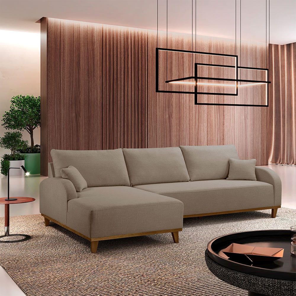 Sofá Albano Veludo 250cm Chaise Lado Esquerdo Meu Sofá Online
