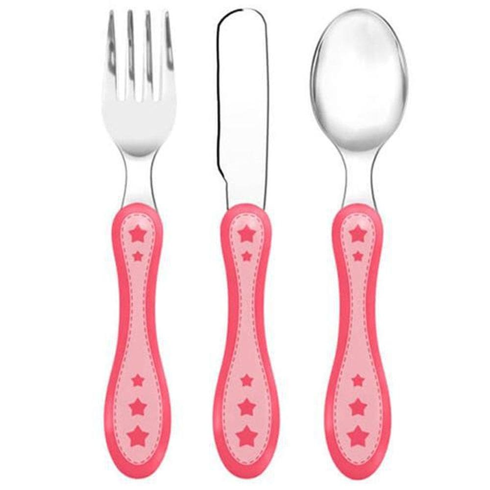 Kit Talher 3 Peças Estrelinha Rosa Buba