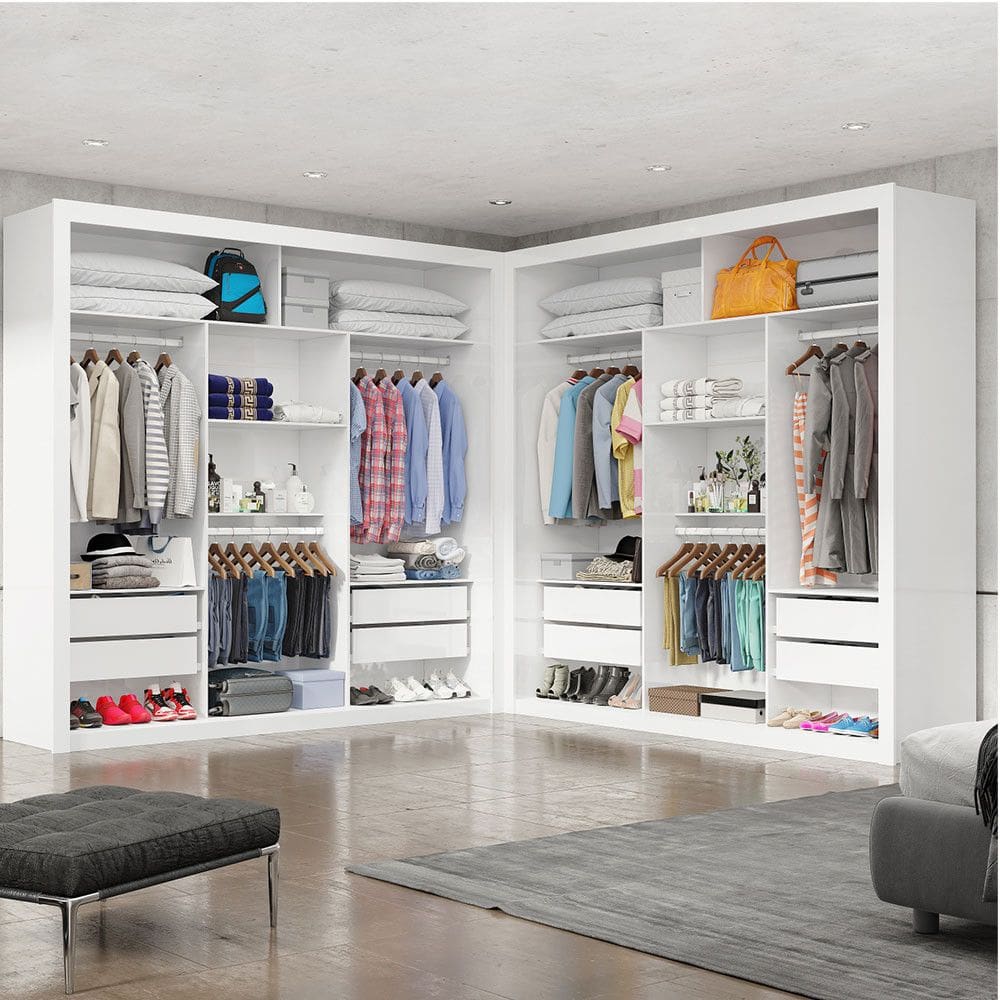 Closet Casal Premium Clarice Com 08 Gavetas Carioca Móveis