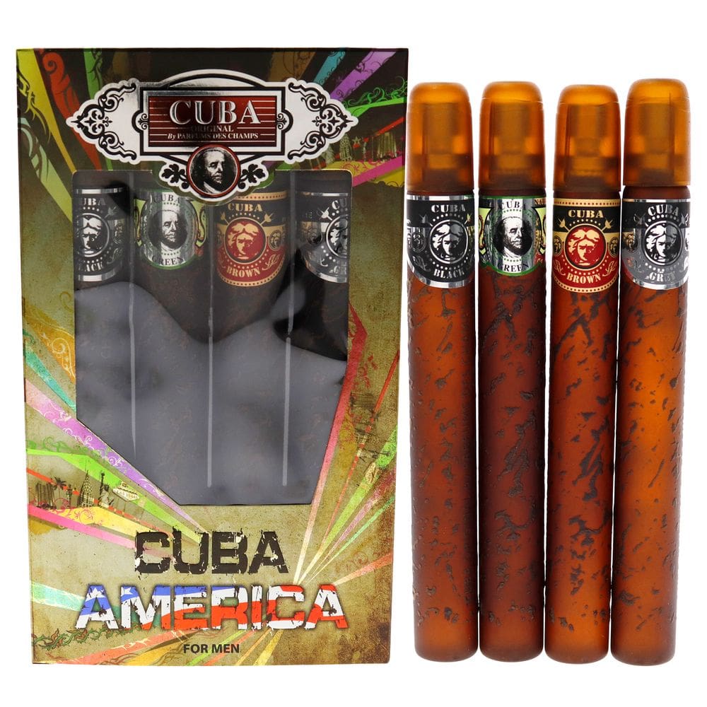 Conjunto de presente Perfume Cuba America by Cuba para homens, spray EDT de 35 ml