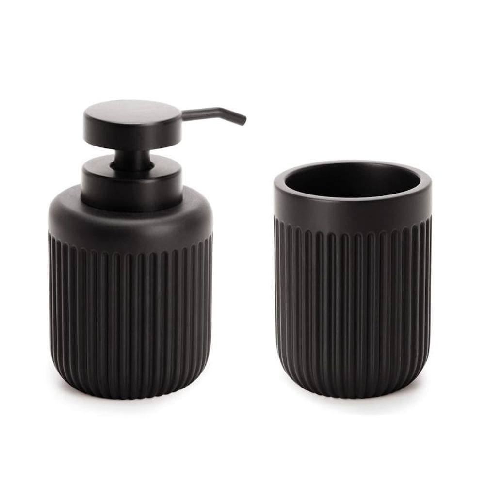 Kit Lavabo Banheiro Dispenser Sabonete Líquido Porta Escova