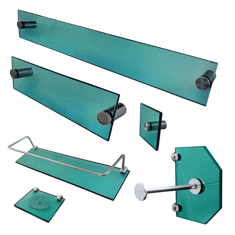 Kit Para Banheiro Safira 1  6 Peças  Verde