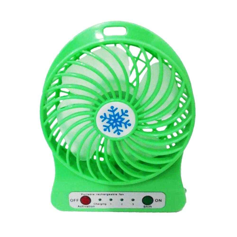 Mini Ventilador Portátil Mesa Usb Com 3 Velocidades Potente Verde
