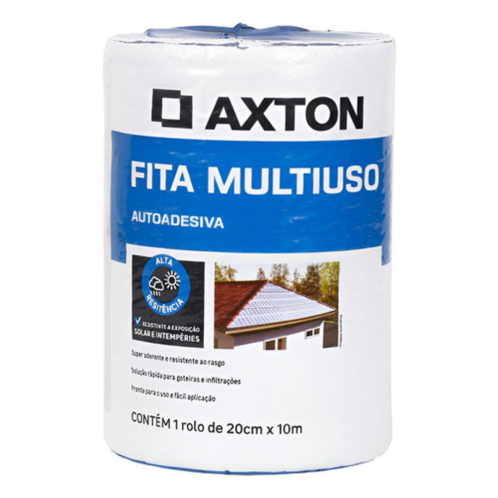 Fita Asfaltica Autoadesiva Aluminio Multiuso 20cmx10m Axton