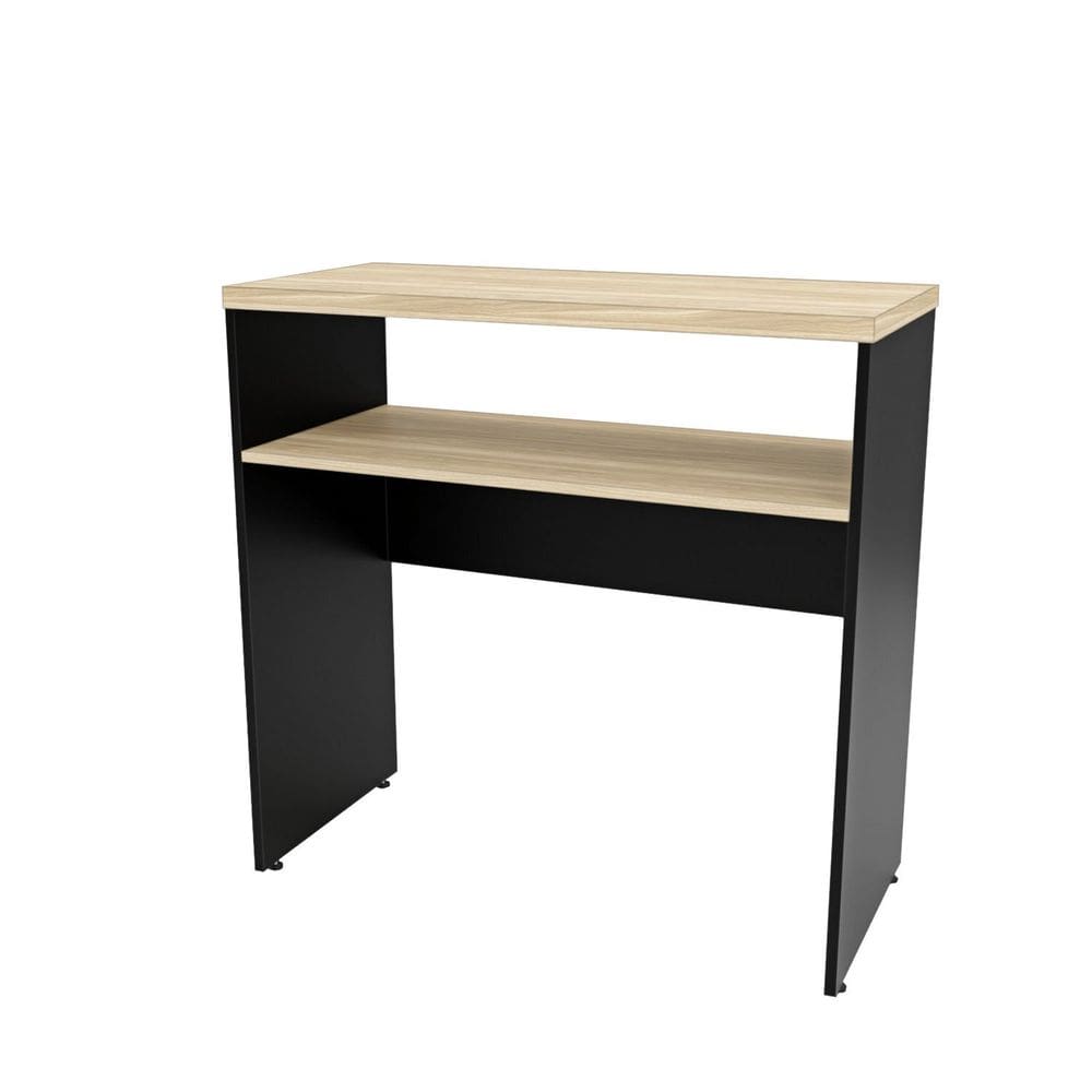 Aparador Buffet Balcão Sala de Estar Escritório 90x42cm Carvalho / Preto