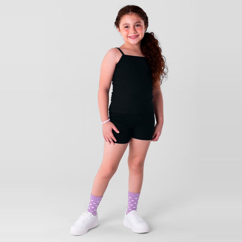 Blusa Básica Infantil Menina Em Cotton Brandili