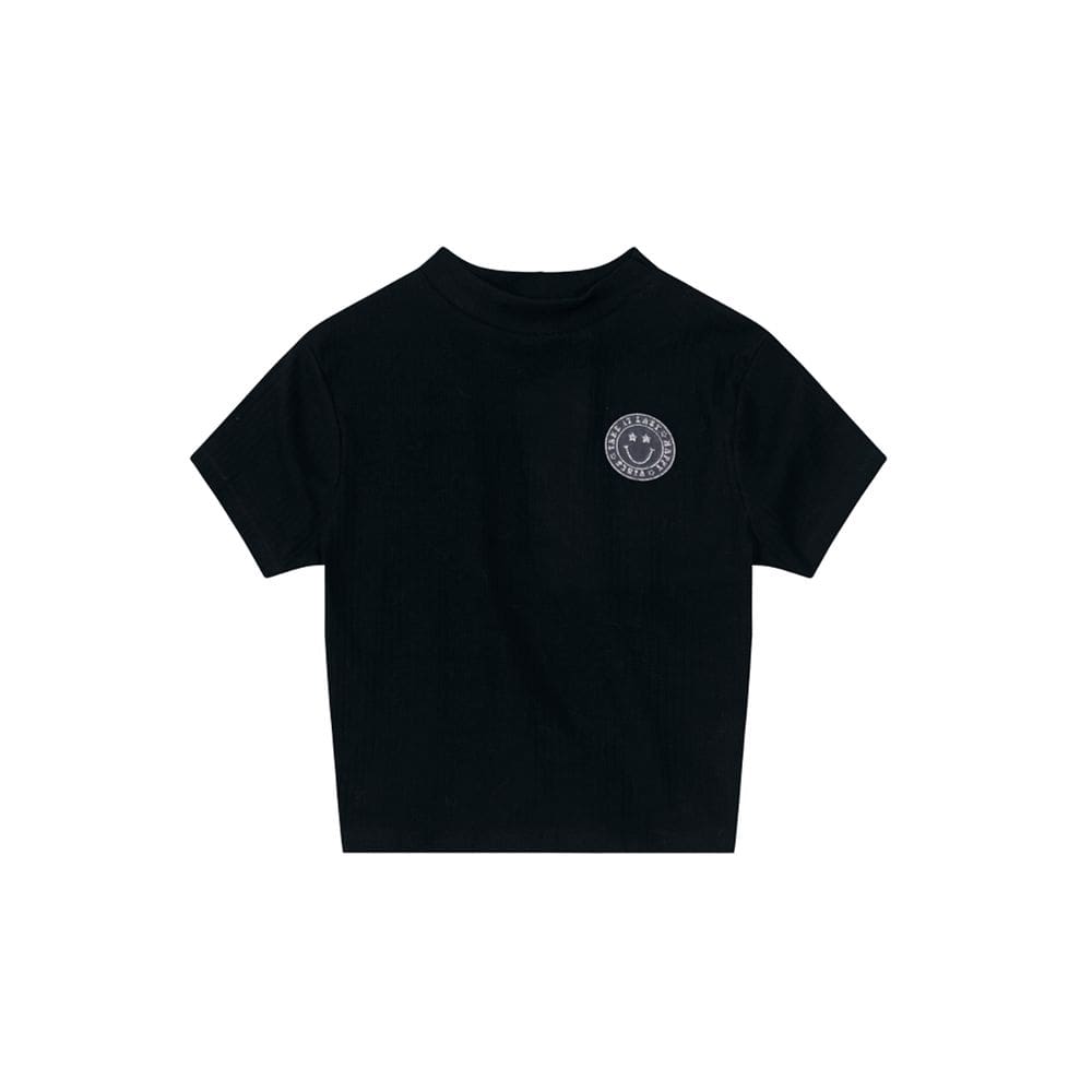 Blusa cropped em ribana class infantil menina Young Class
