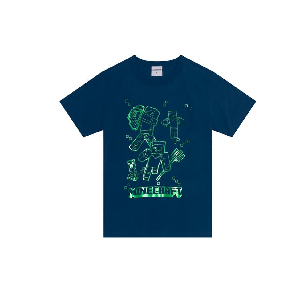 Camiseta infantil menino do minecraft Brandili