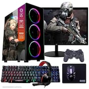 Computador PC Gamer Completo TOB Intel Core i5 SSD 480GB 16GB Teclado Mouse Mouse Pad e Headset Gamer Joystick Monitor 19” Windows 10 Pro Trial
