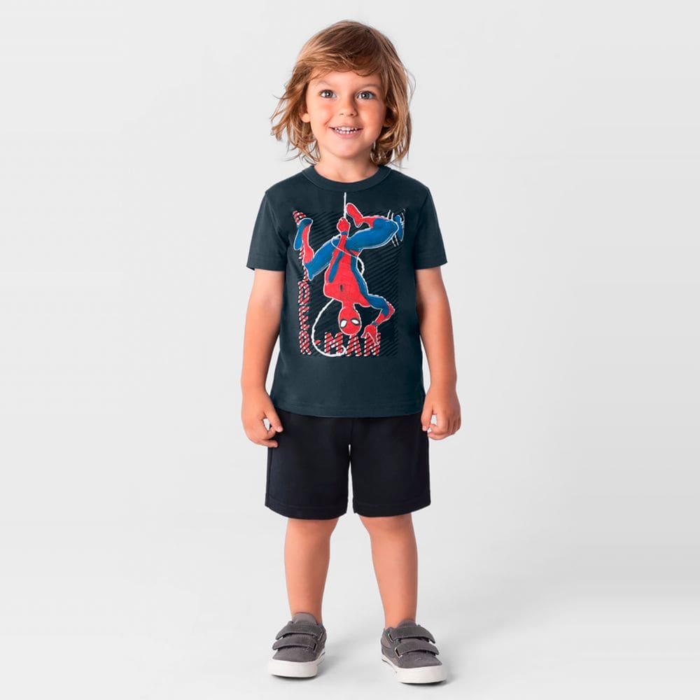 Camiseta Homem Aranha infantil menino Brandili