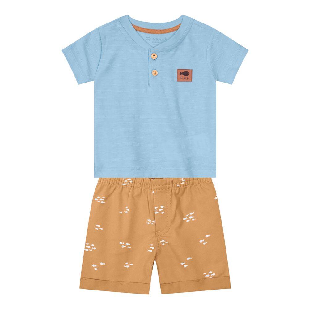 Conjunto bebê menino Mundi